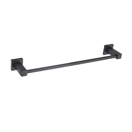 Kibi Circular Bathroom 18 Towel Bar - Matte Black. KBA1407MB